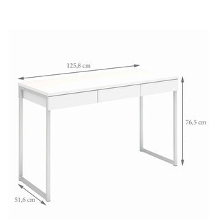 Giant Lobelia Desk 3 Drawers in White - Giant Lobelia