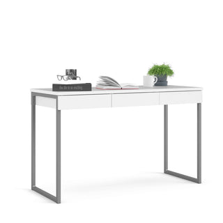 Giant Lobelia Desk 3 Drawers in White - Giant Lobelia