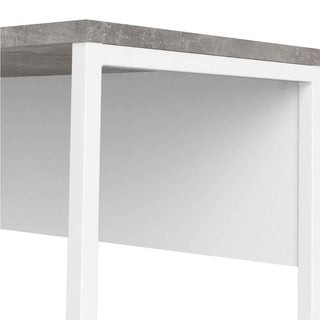 Giant Lobelia Corner Desk 2 Drawers in White and Grey - Giant Lobelia