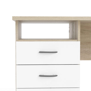 Giant Lobelia Desk 3 White Drawers - Giant Lobelia