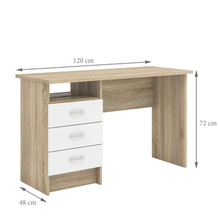 Giant Lobelia Desk 3 White Drawers - Giant Lobelia