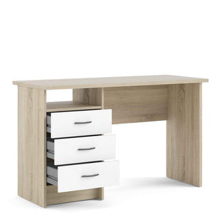 Giant Lobelia Desk 3 White Drawers - Giant Lobelia