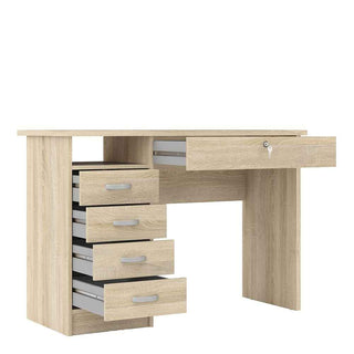 Desk 5 Drawers in Oak - Giant Lobelia