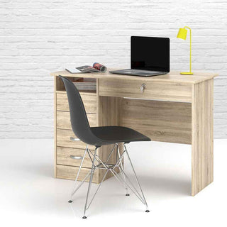 Desk 5 Drawers in Oak - Giant Lobelia