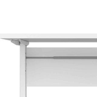 Desk 150cm in White with Height Adjustable Legs with Electric Control in White - Giant Lobelia