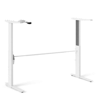 Desk 150cm in White with Height Adjustable Legs with Electric Control in White - Giant Lobelia