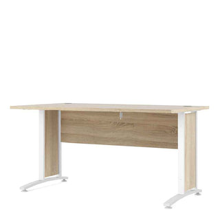 Desk 150cm in Oak with White Legs - Giant Lobelia