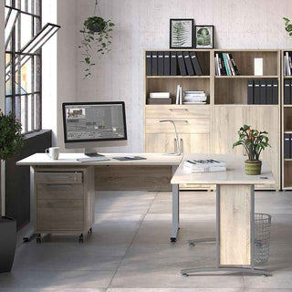 Desk 150cm in Oak with White Legs - Giant Lobelia