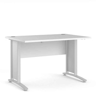 Giant Lobelia Prima Desk 120cm in White with White Legs - Giant Lobelia