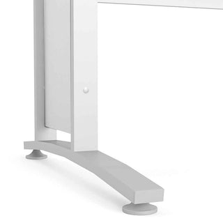 Giant Lobelia Prima Desk 120cm in White with White Legs - Giant Lobelia