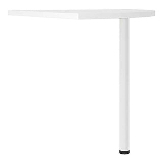 Corner Desk Top in White with White Legs - Giant Lobelia