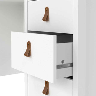 Barcelona Desk 3 Drawers in White - Giant Lobelia