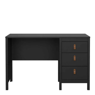 Barcelona Desk 3 Drawers in Matt Black - Giant Lobelia