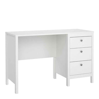 Madrid Desk 3 Drawers White - Giant Lobelia