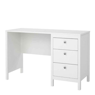 Madrid Desk 3 Drawers White - Giant Lobelia