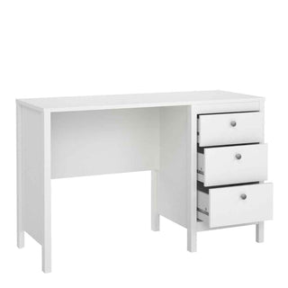 Madrid Desk 3 Drawers White - Giant Lobelia