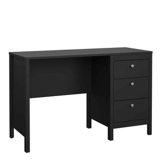 Madrid Desk 3 Drawers Matt Black - Giant Lobelia