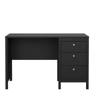 Madrid Desk 3 Drawers Matt Black - Giant Lobelia