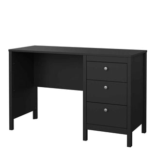 Madrid Desk 3 Drawers Matt Black - Giant Lobelia