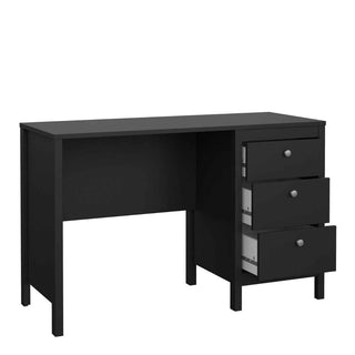 Madrid Desk 3 Drawers Matt Black - Giant Lobelia