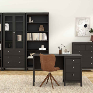 Madrid Desk 3 Drawers Matt Black - Giant Lobelia