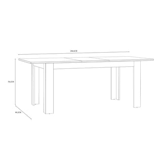 Extending Dining Table 160-207cm in Riviera Oak/Navy - Giant Lobelia