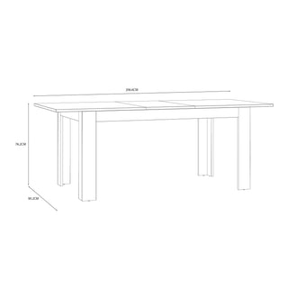 Extending Dining Table 160-207cm in Riviera Oak/Grey Oak - Giant Lobelia