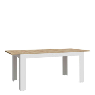 Extending Dining Table 160-207cm in Riviera Oak/White - Giant Lobelia