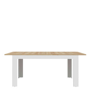 Extending Dining Table 160-207cm in Riviera Oak/White - Giant Lobelia