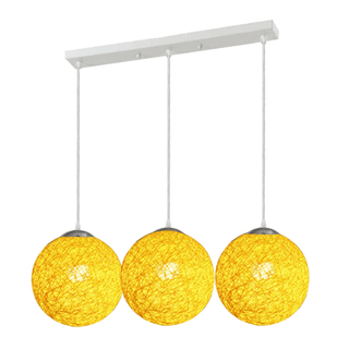 Yellow Three Outlet Ball Industrial Ceiling Lamp~1830 - Giant Lobelia