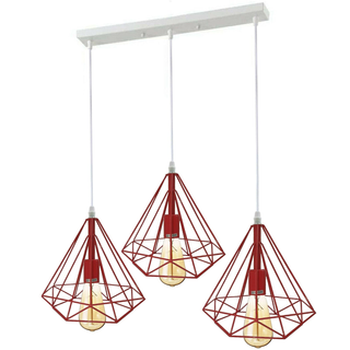 3 Head Red Ceiling Pendant Lights Lampshade~1803 - Giant Lobelia