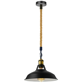 Slotted Shape Metal Ceiling Pendant Light Modern Hemp Hanging Retro Lamps~1653 - Giant Lobelia