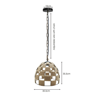 Dome Shape Ceiling Pendant Light Hemp Rope Hanging Light E27 Lamp Shade~1535 - Giant Lobelia