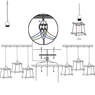 Industrial Square Wire Cage Ceiling Pendant Light~1490 - Giant Lobelia