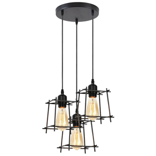 Industrial Square Wire Cage Ceiling Pendant Light~1490 - Giant Lobelia