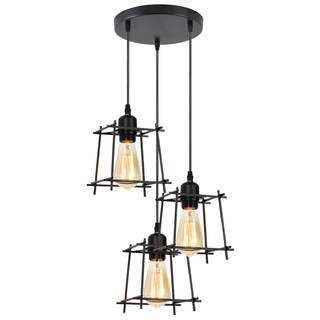 Industrial Square Wire Cage Ceiling Pendant Light~1490 - Giant Lobelia