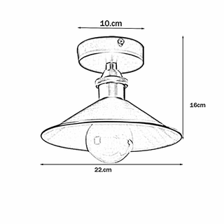 Ceiling Light Round Cone Down Lights Bathroom Kitchen Living Room Ceiling Lamp~1349 - Giant Lobelia