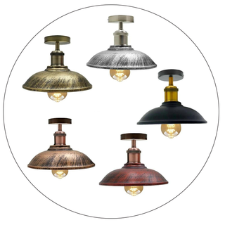 Vintage Industrial Metal Light Shades Ceiling Pendant Light For Bed Room, Guestroom, Living Room, Kitchen~1299 - Giant Lobelia