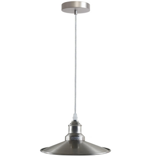 Industrial Pendant Light, Metal Hanging Ceiling Lights Fixture with Metal Flat Shade~1275 - Giant Lobelia