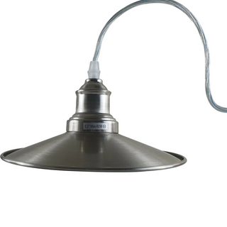 Industrial Pendant Light, Metal Hanging Ceiling Lights Fixture with Metal Flat Shade~1275 - Giant Lobelia