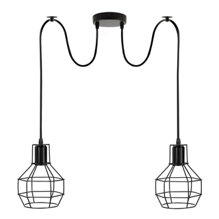 Black Nest Cage Retro Industrial 2 Way Indoor Ceiling Pendant Chandelier Hanging Light Metal~3489 - Giant Lobelia