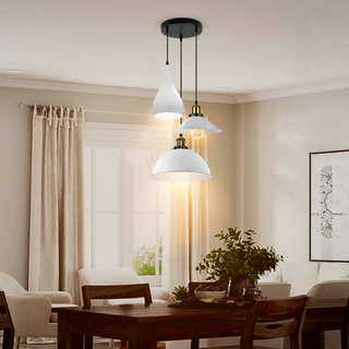 White Modern 3 Head Metal Hanging Light Shade Ceiling Pendant Light~3514 - Giant Lobelia