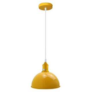 Modern Italian Yellow Chandelier Vintage Pendant Light Shade Industrial Hanging Ceiling Lighting Ideal for Dining Room, Bar, Clubs and Restaurants E27 Base-Dome 30cm~3629 - Giant Lobelia