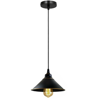 Industrial Vintage Ratio single head Round Black cone Ceiling Pendent lights E27 Holder Chandelier~3709 - Giant Lobelia