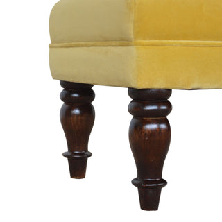 Mustard Velvet Chaise - Giant Lobelia