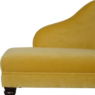 Mustard Velvet Chaise - Giant Lobelia