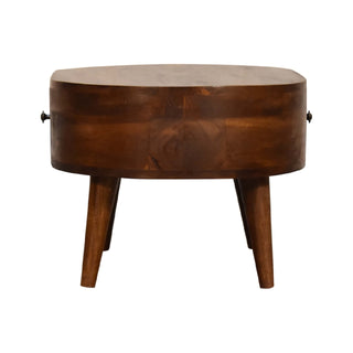 Mini Chestnut Rounded Coffee Table - Giant Lobelia