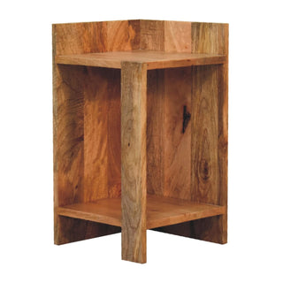 Oak-ish Box Bedside - Giant Lobelia